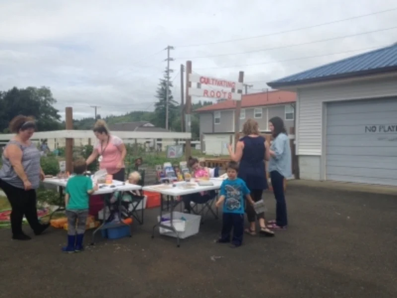Aberdeen Timberland Library staff provide activities open to the public every Friday through August 5 at the Cultivating Roots Garden.