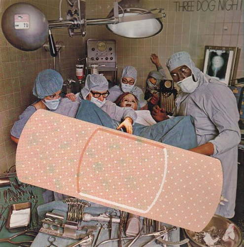 Second issue of Hard Labor with giant plastic Band-Aid affixed onto jacket over offending image
