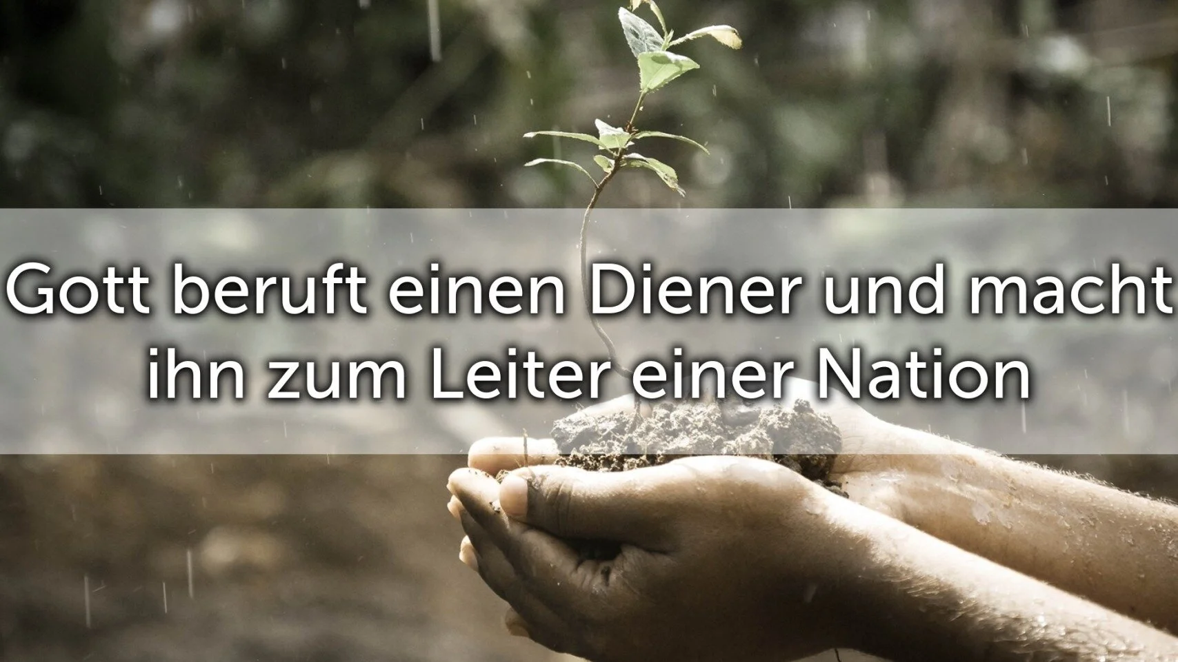 Gott beruft einen Diener und macht ihn zum Leiter einer Nation