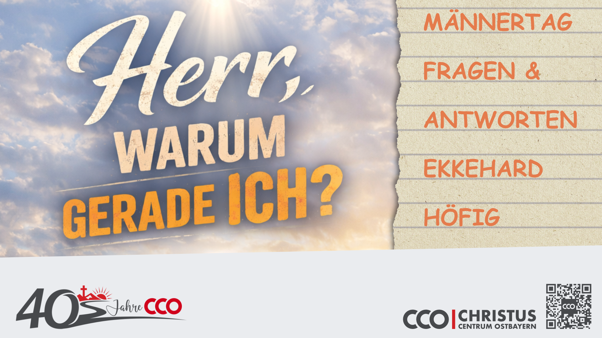 Männertag 2026 Herr, warum gerade ich? Fragen &amp; Antworten