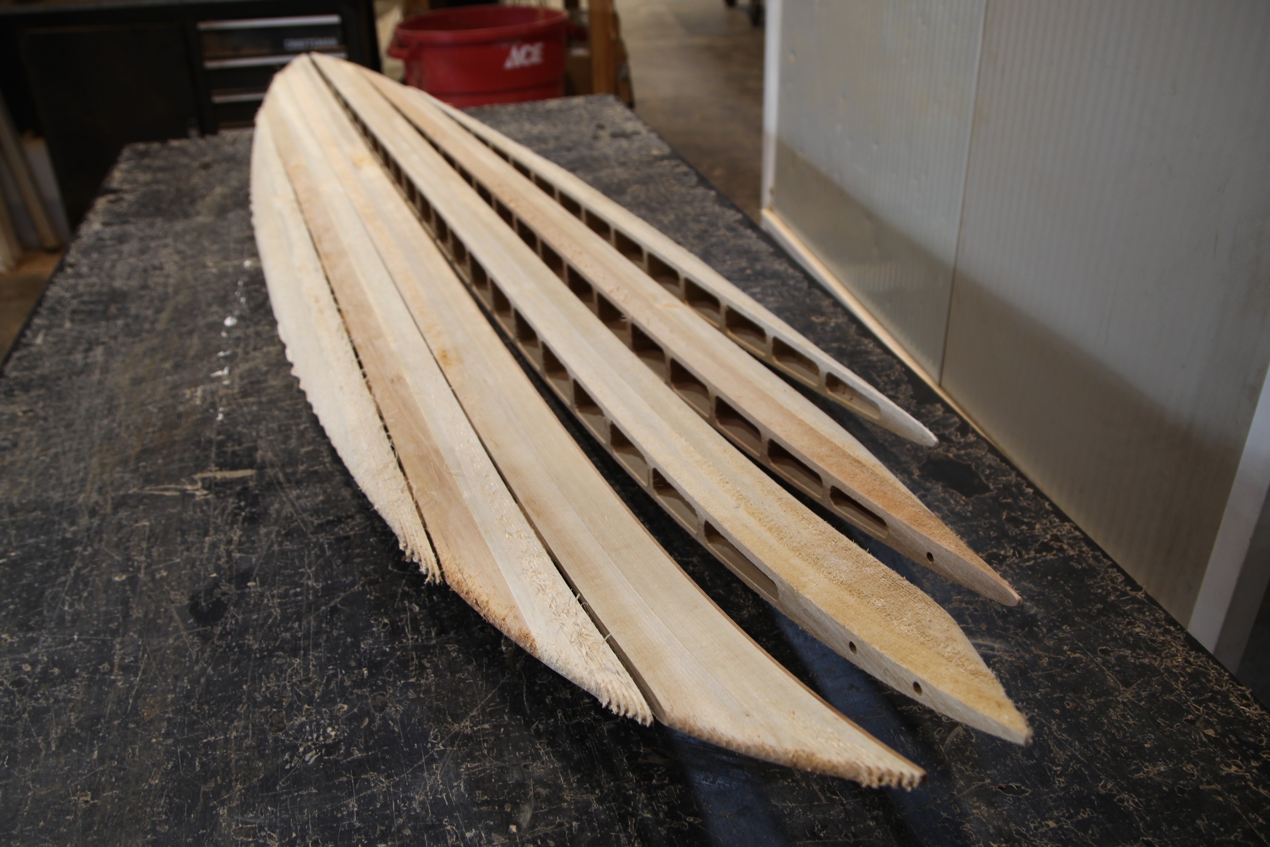 Partially Assembled Surfboard