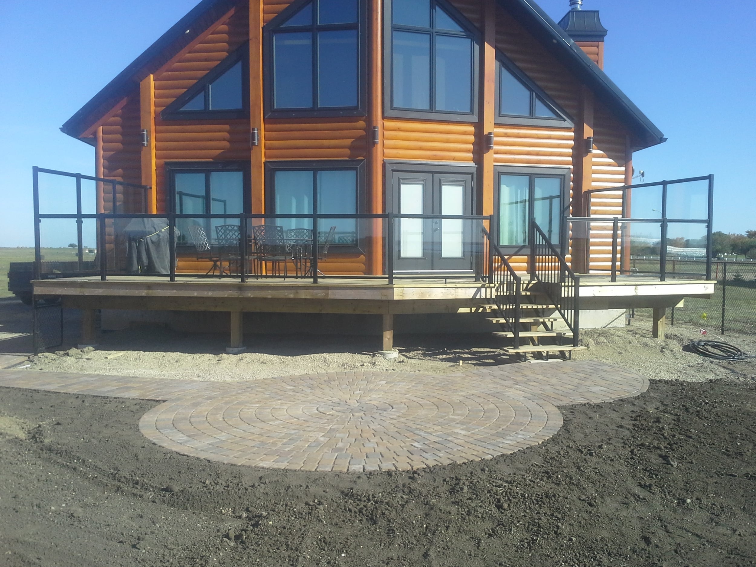 Paving Stone Fire Pit and Walk