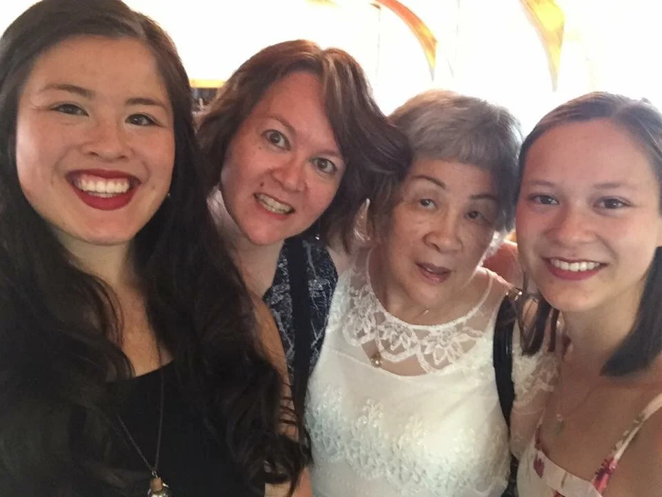 Friesen Ladies. Heidi & Mom with Han's girls, Sammi and Monica