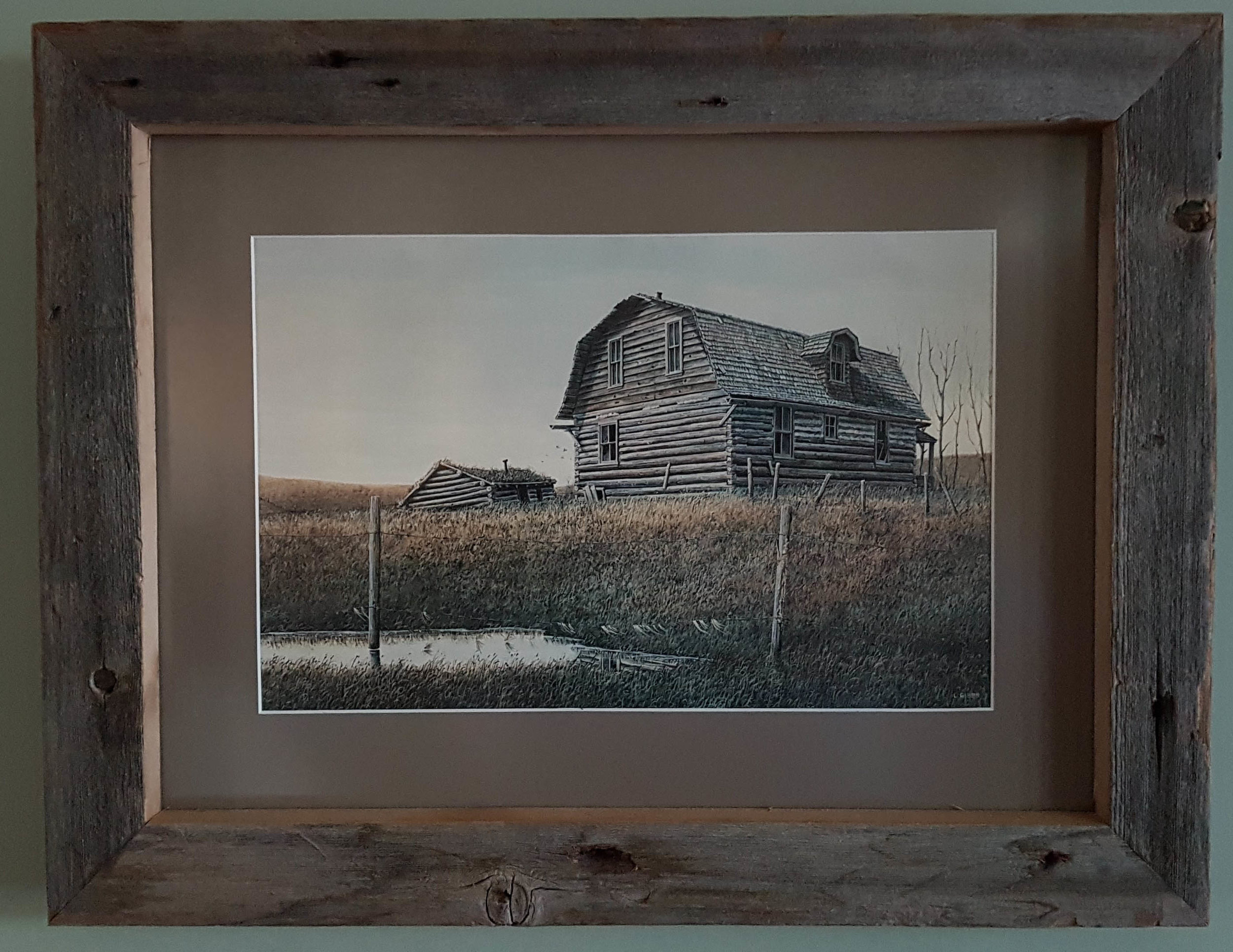 "Old Barn" framed in barn wood!