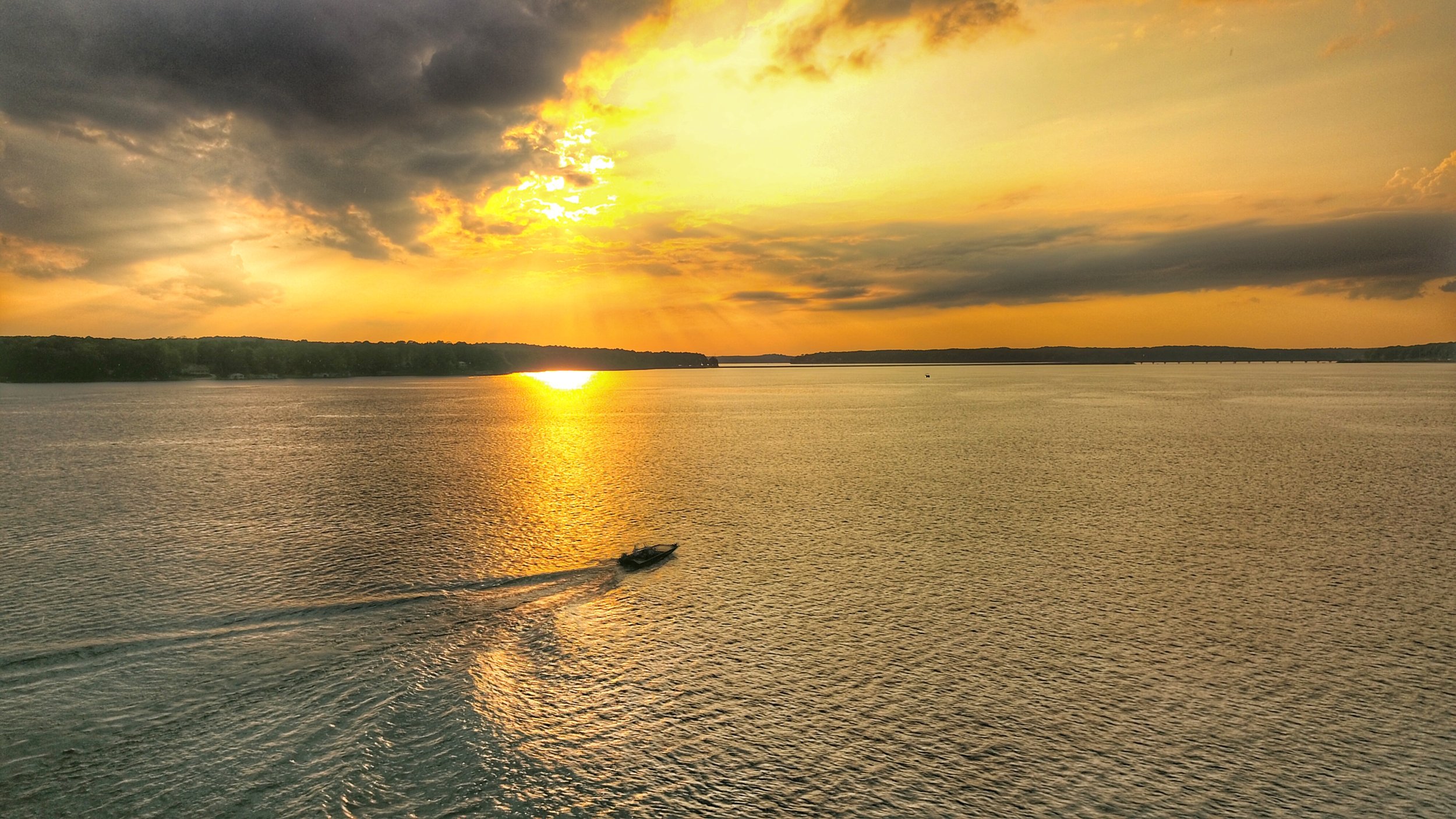 Golden Sunset Lake Gaston