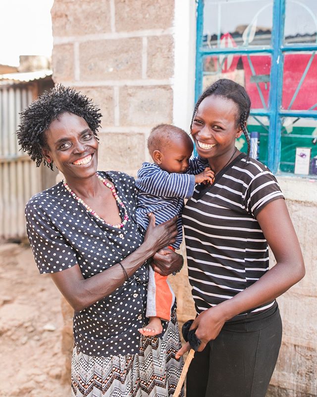 Meet Teresa, one of her daughters, Dorcas, &amp; one of her granddaughters, Blessing. Teresa recently graduated from Kiandutu center. When we visited Teresa's home, we also got to spend time with Dorcas, Blessing, and Susan, another one of her grandc