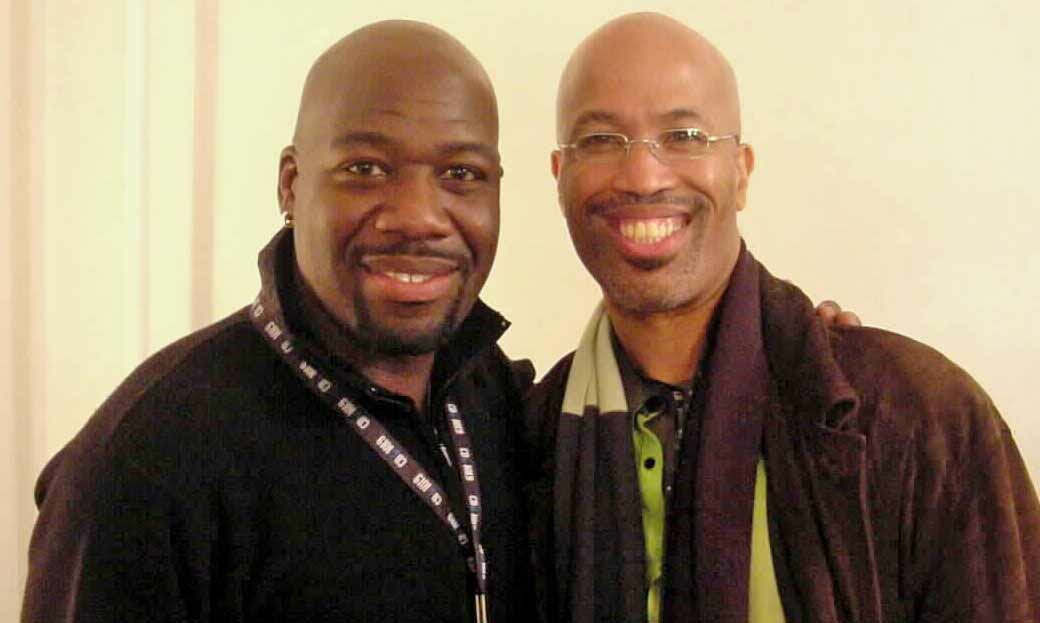 Bob Baldwin backstage with Will Downing @ the Beacon Theatre - Nov. 2001