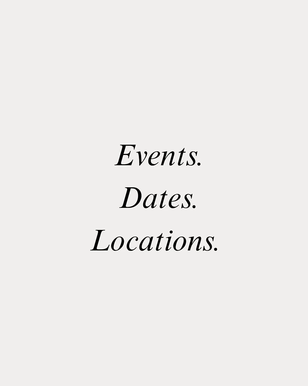 Event season is upon us.  Swipe to see the current lineup.  We look forward to seeing you!  Today&rsquo;s event is @isolaranchosantafe with @shraderstyle representing Cass.  Stop by and say hi! 🤍