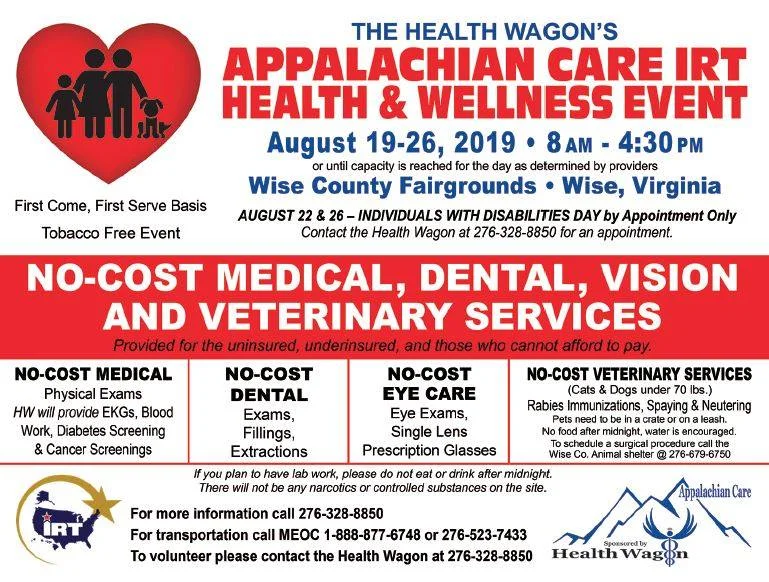 2019 Appalachian Care IRT Health &amp; Wellness Event