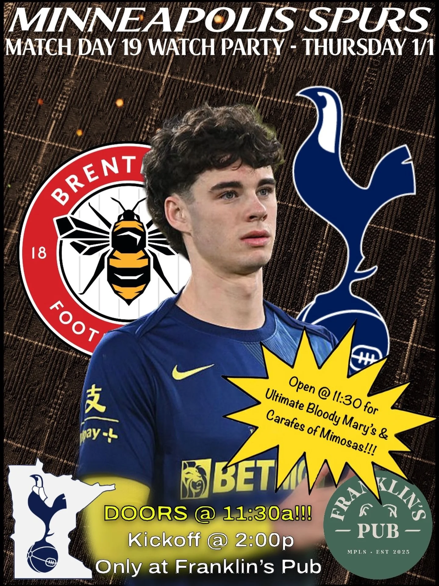 New Year&rsquo;s Day football is here.

If this one feels familiar, it&rsquo;s because we just saw the Bees three weeks ago &mdash; a tidy 2&ndash;0 win at home against Thomas Frank&rsquo;s former club. Now Spurs head to the Gtech Community Stadium l