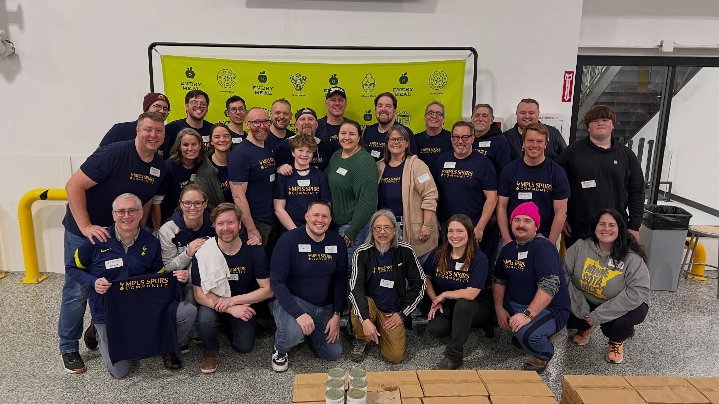 Last night, 28 members of Minneapolis Spurs spent the evening at Every Meal, packing more than 20,000 meals for children across Minnesota facing food insecurity. We even topped last year&rsquo;s total by nearly 1,000 bags. It was a fantastic night, a