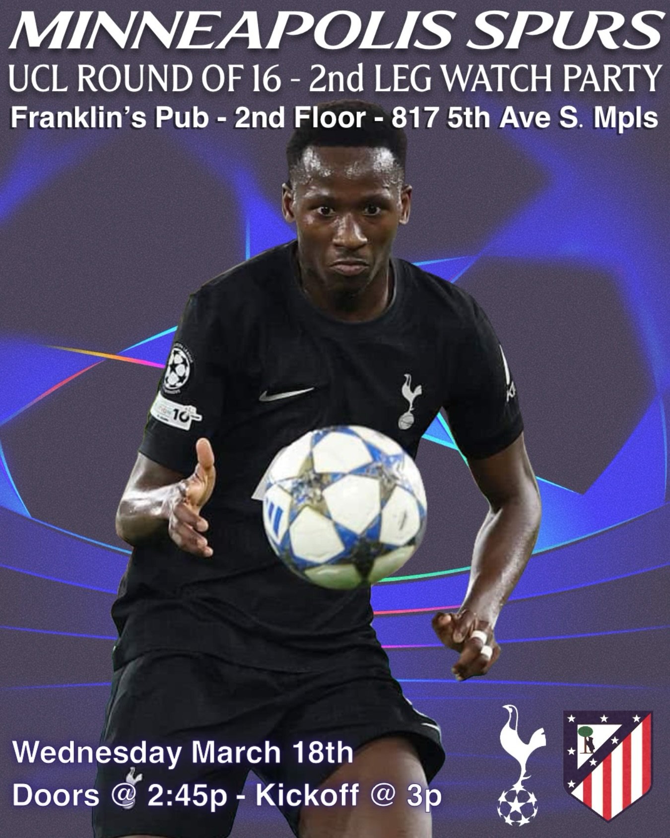 Spurs return home Wednesday for the 2nd leg vs Atletico, clinging to the slimmest hope of a comeback.

Last week was a new rock bottom &mdash; down 4-0 inside 22 minutes. An embarrassing display leading to a 5-2 defeat. 

But a 90th minute winner aga