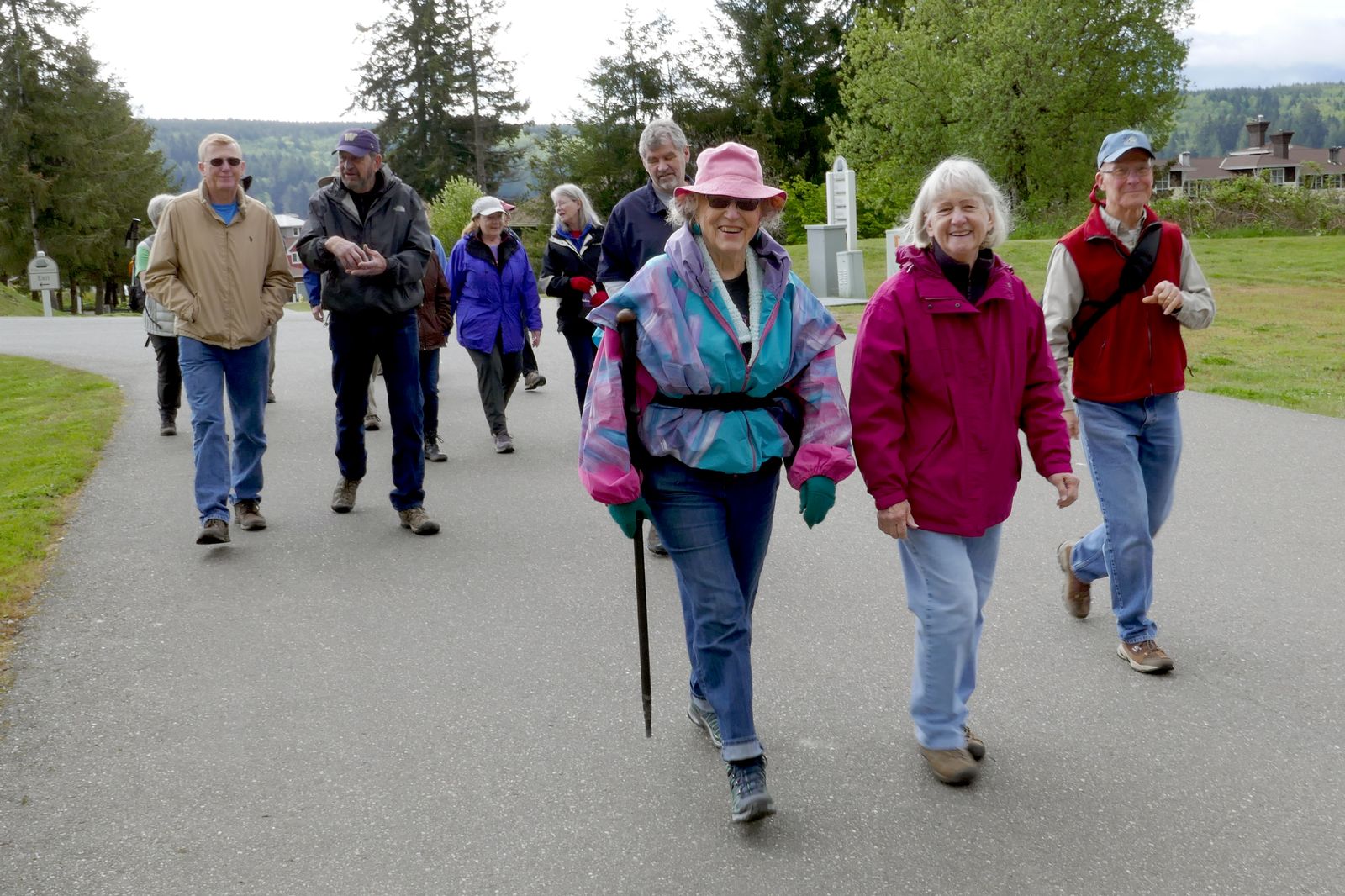  Our most senior hiker Alyce prefers to do her own walking 