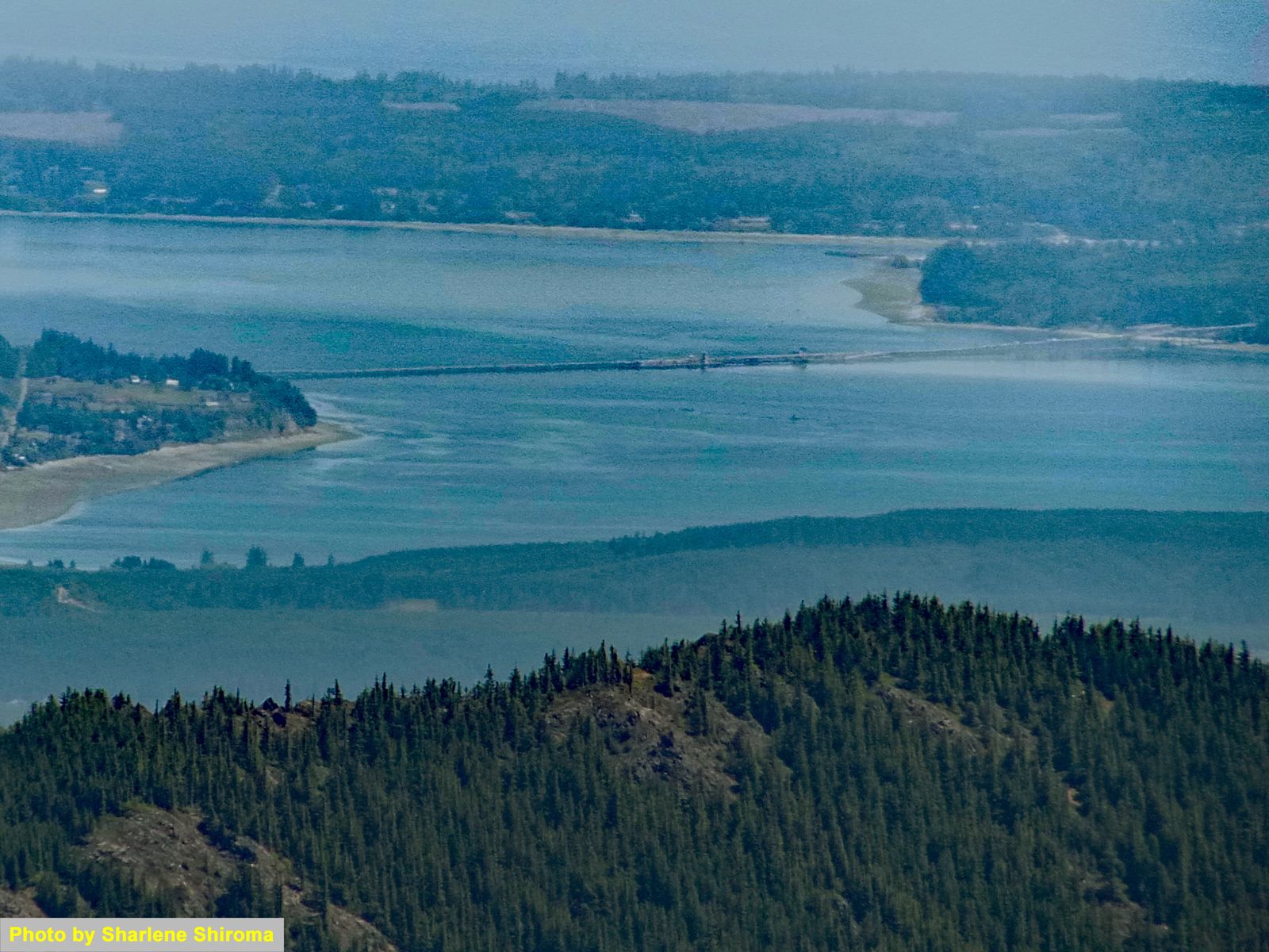  Hood Canal Bridge from the top of Mount Townsend 