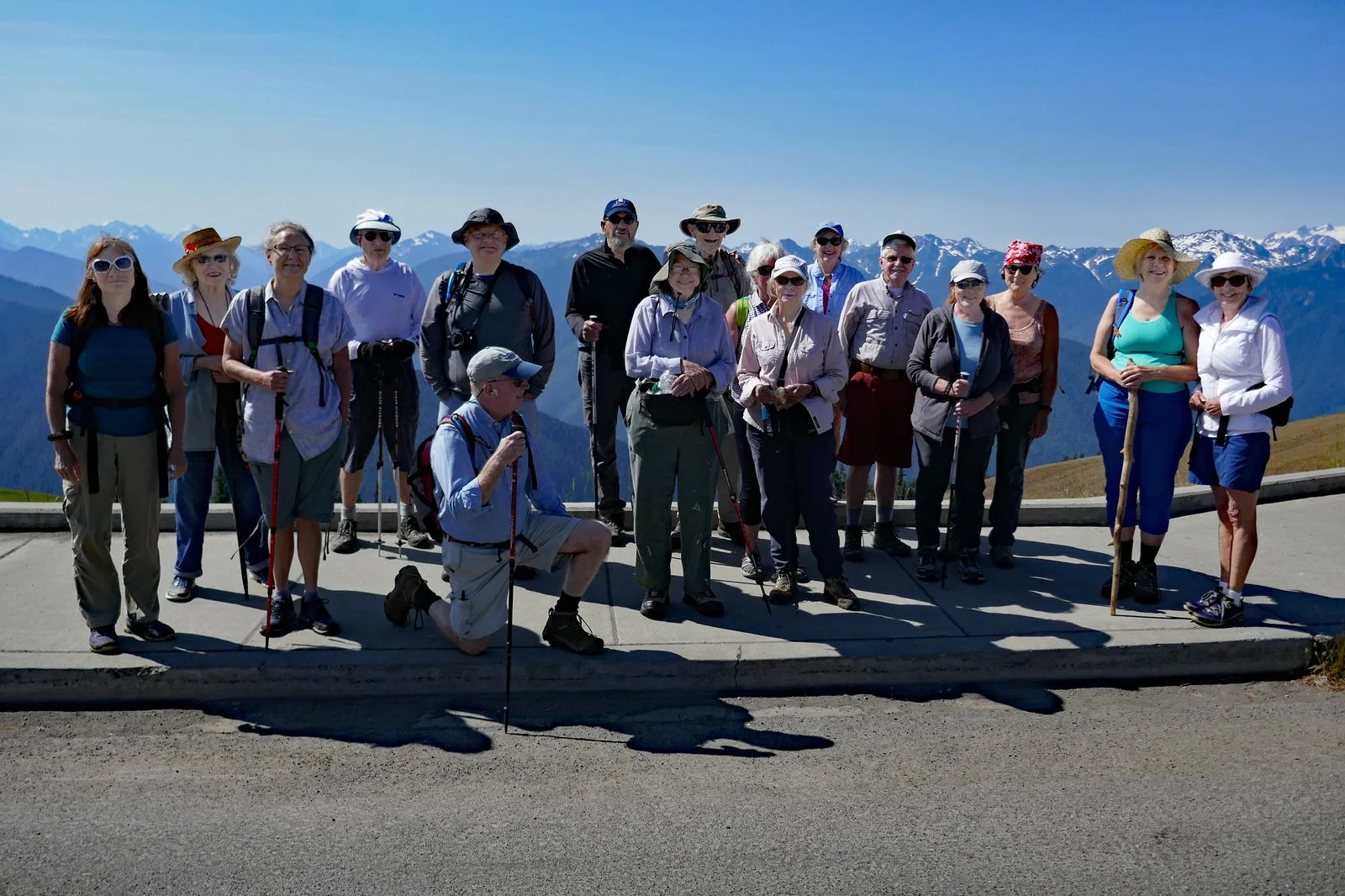 All the hikers but one