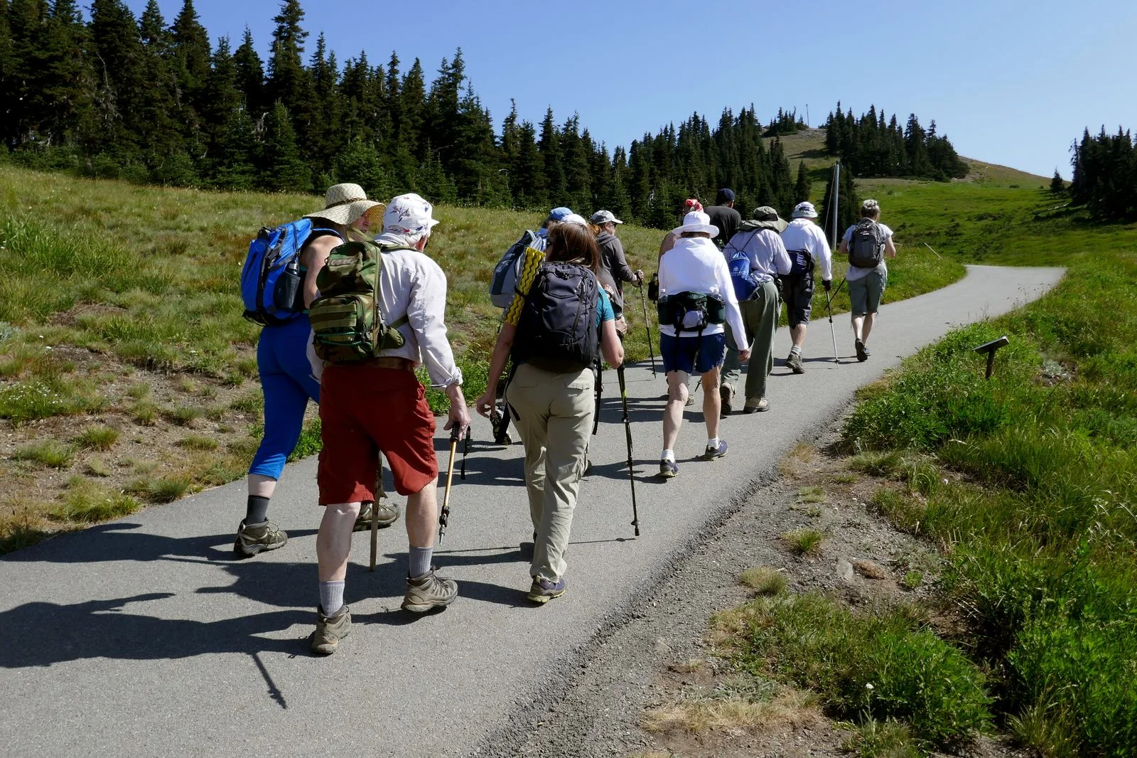 The hike begins