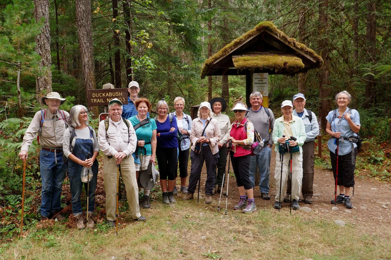 All the hikers but one