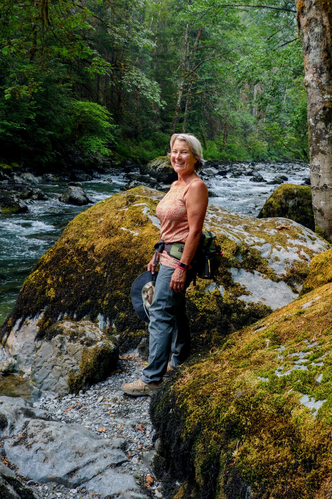  Shirley admires the river 