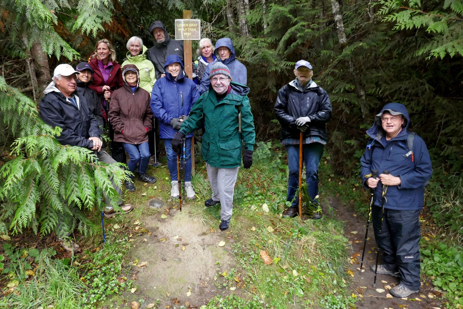 All the hikers but one