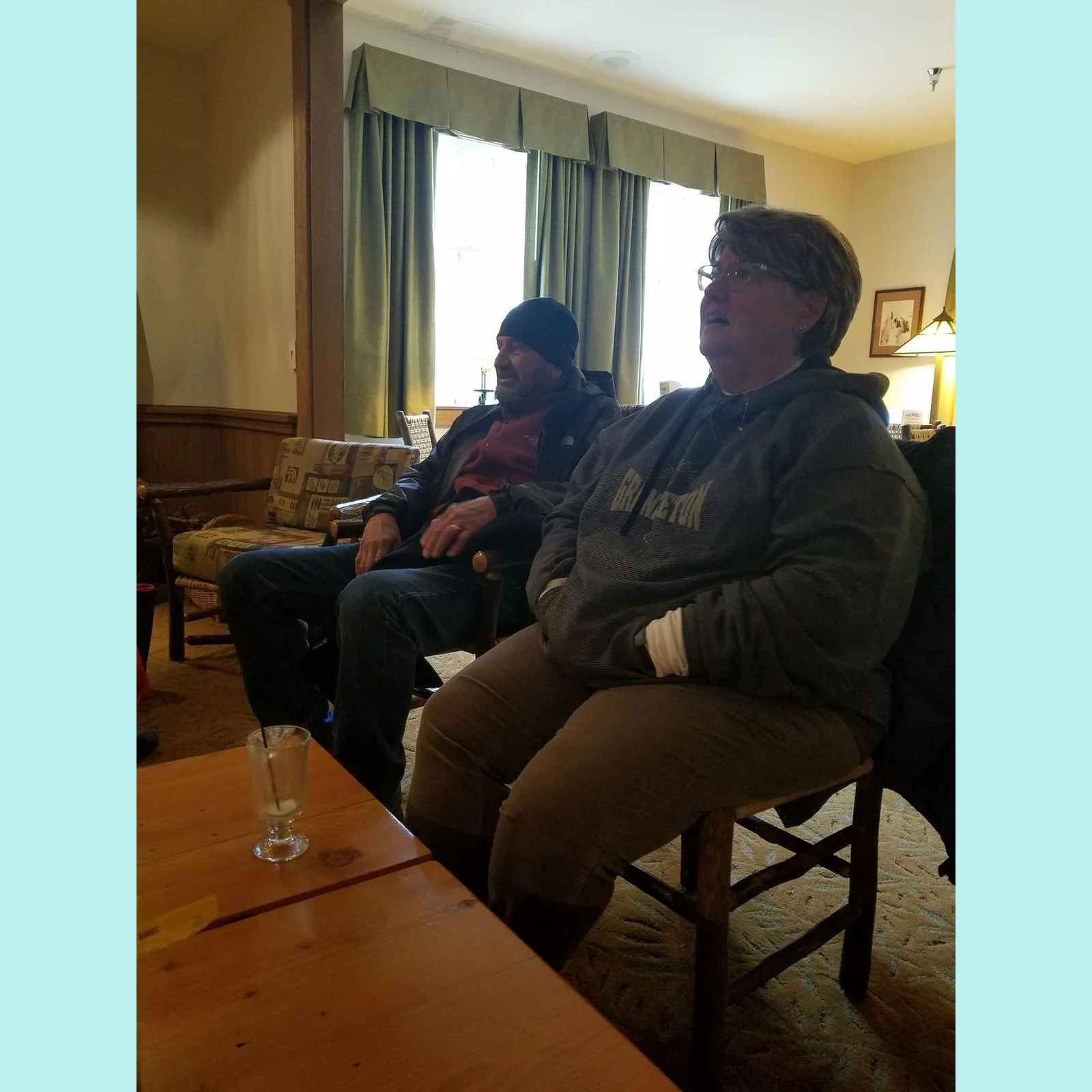 Relaxing after the Hike at the Inn