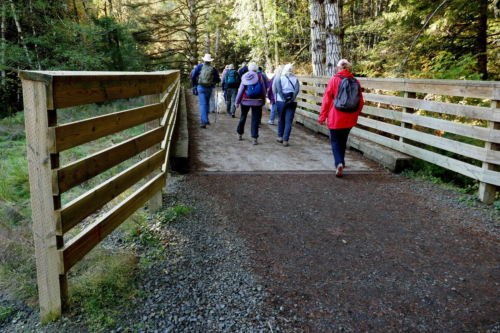 The hike begins