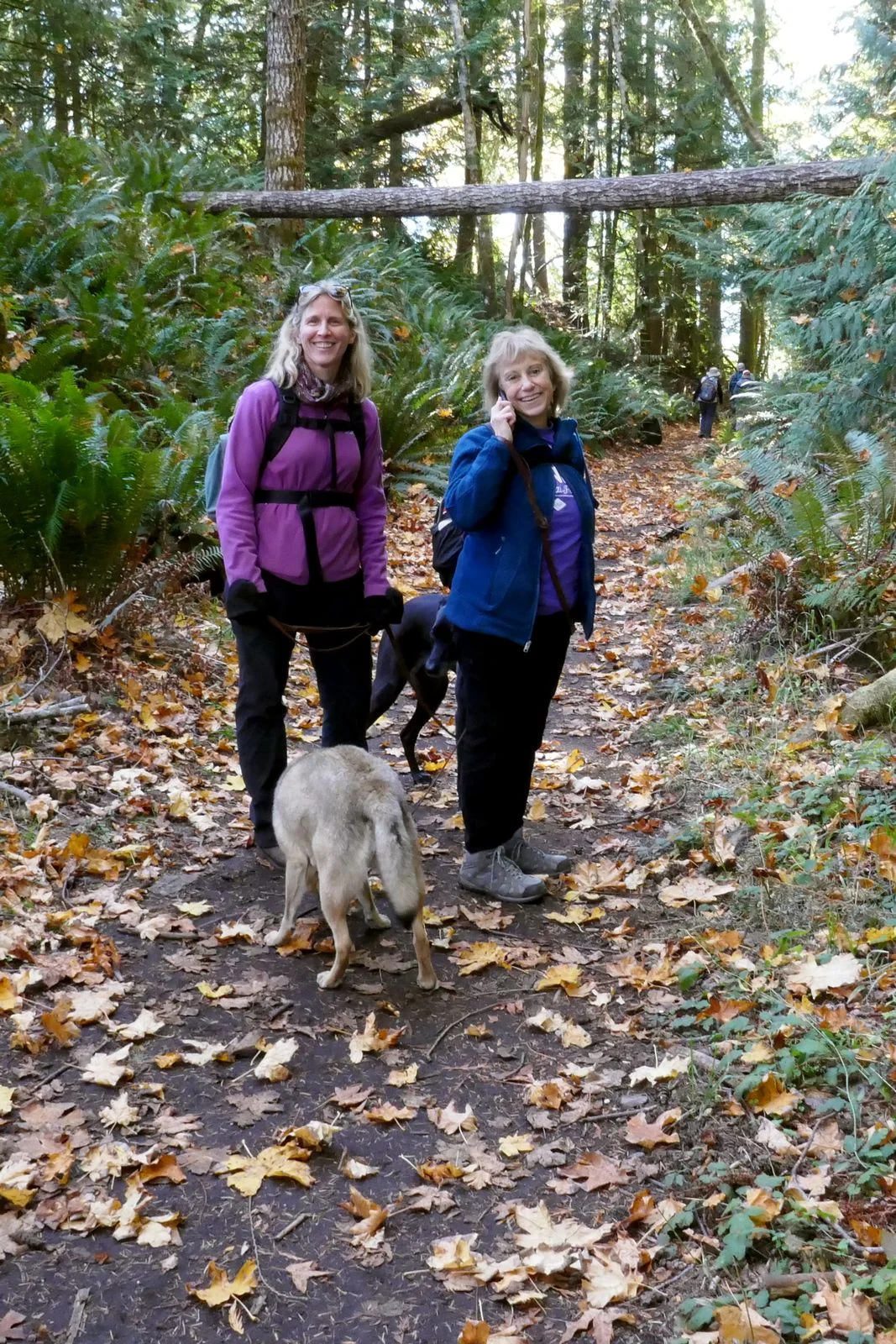 Stefanie and Deisy with two camera shy dogs