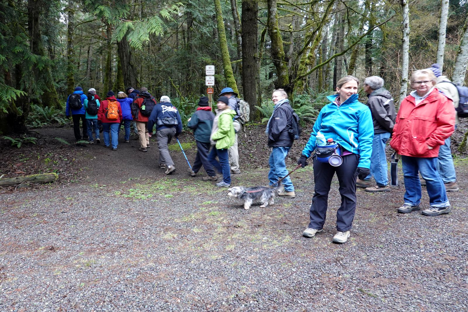 The hike begins