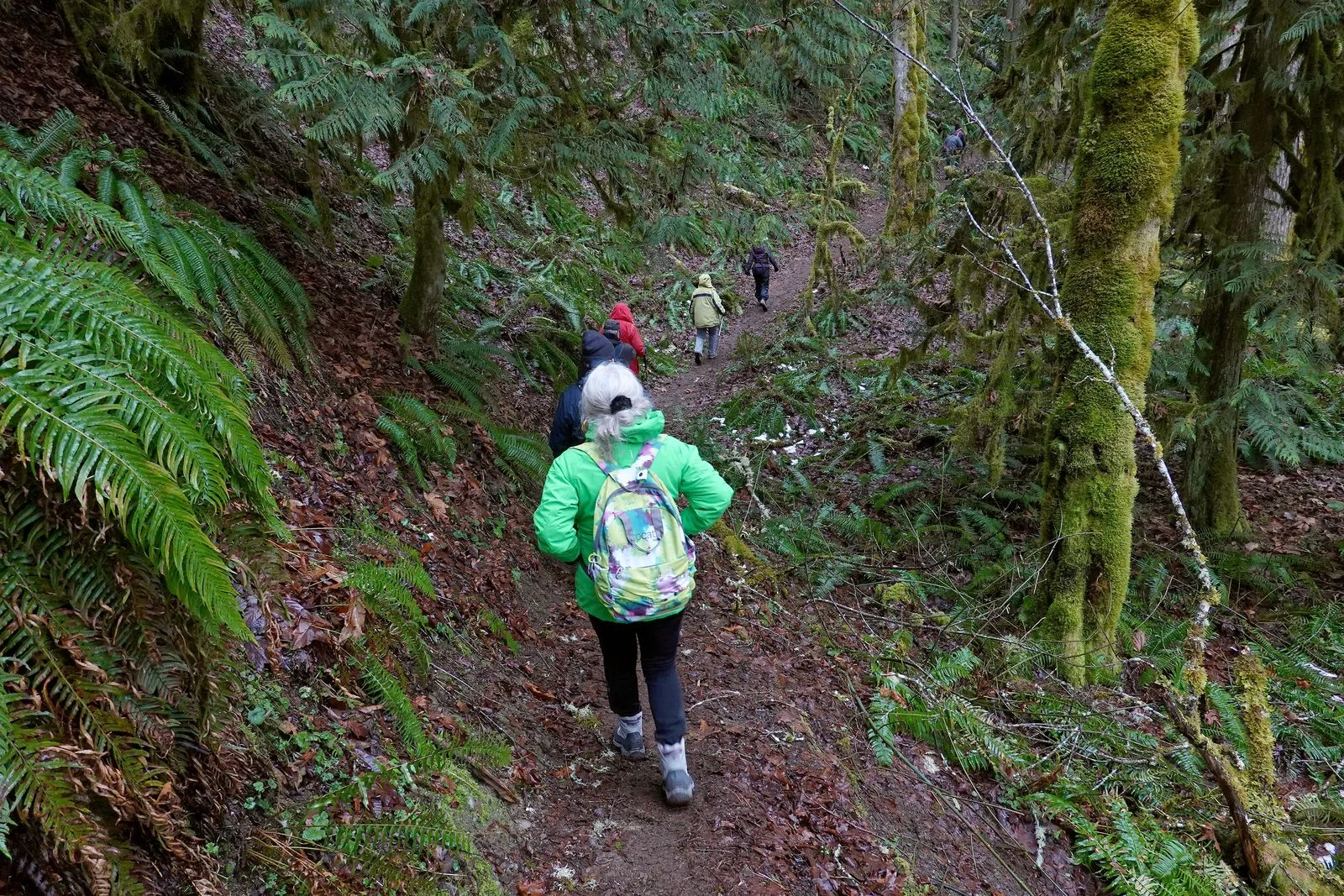 Note the bits of snow on the trail – more to come