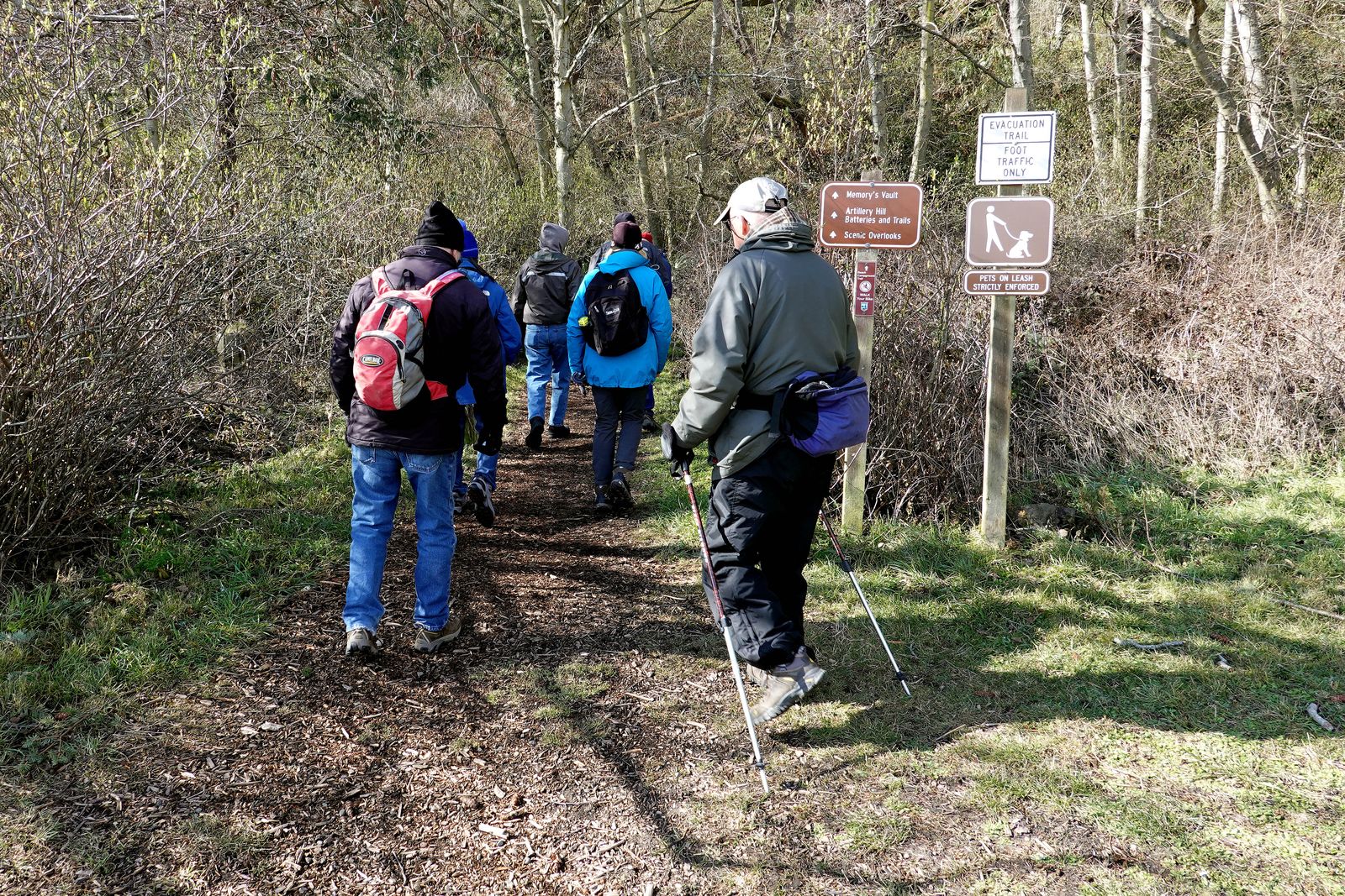 Now we go up onto the bluff for the return trip
