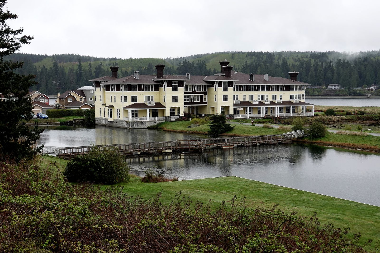  At the end of our hike is a nice view of the Port Ludlow Inn 