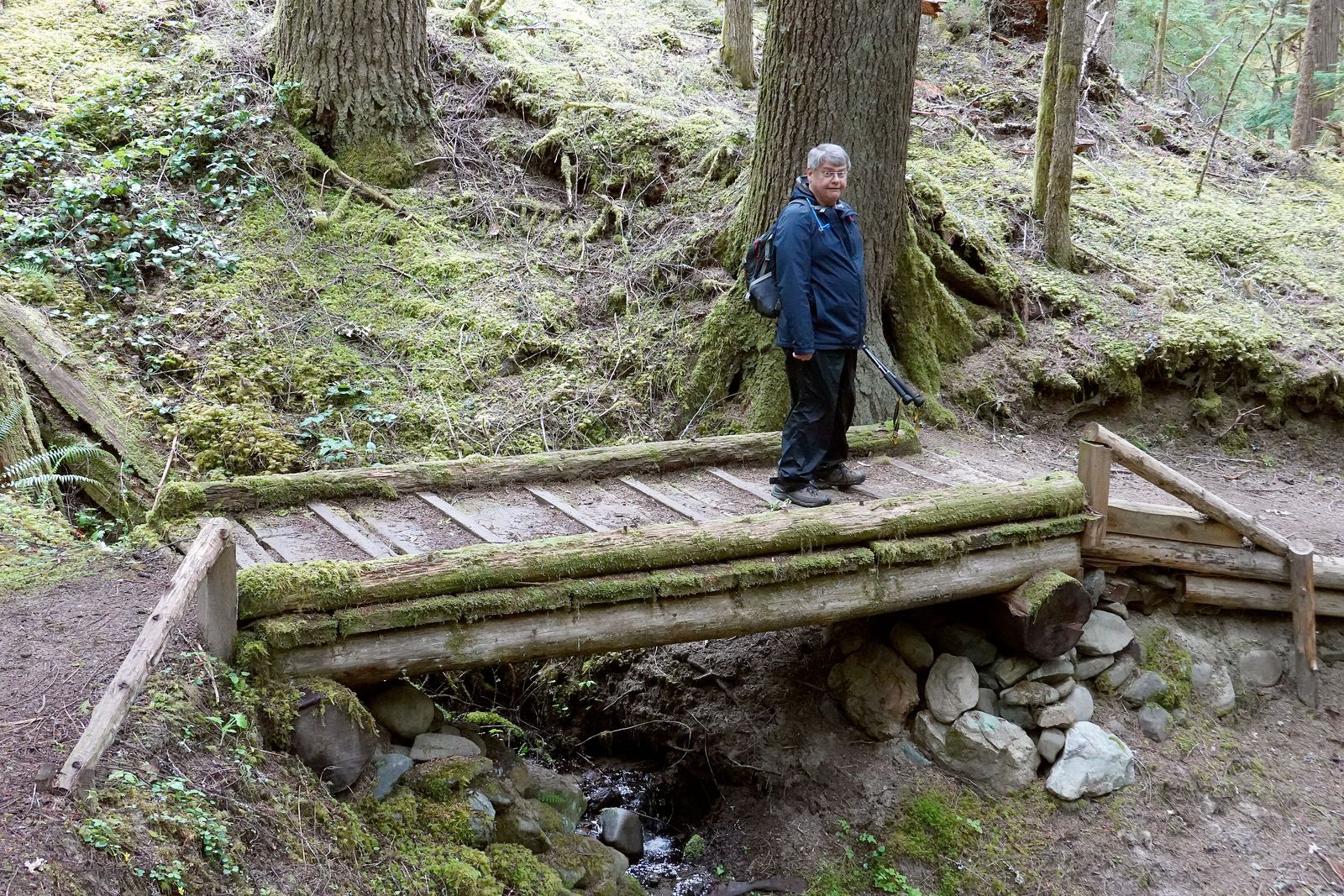  Gary stops to wait for me – nice bridge 