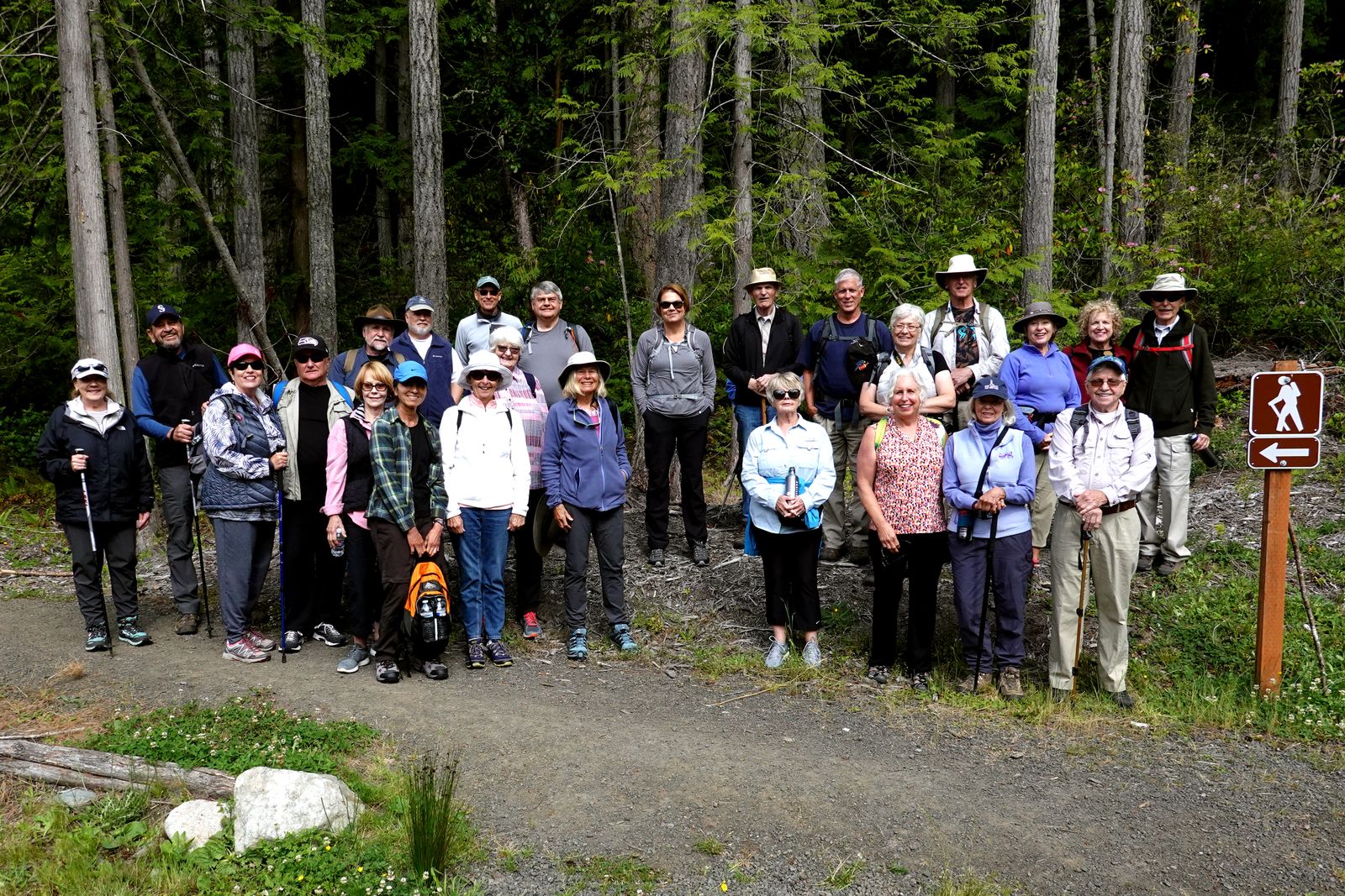 All the hikers but one
