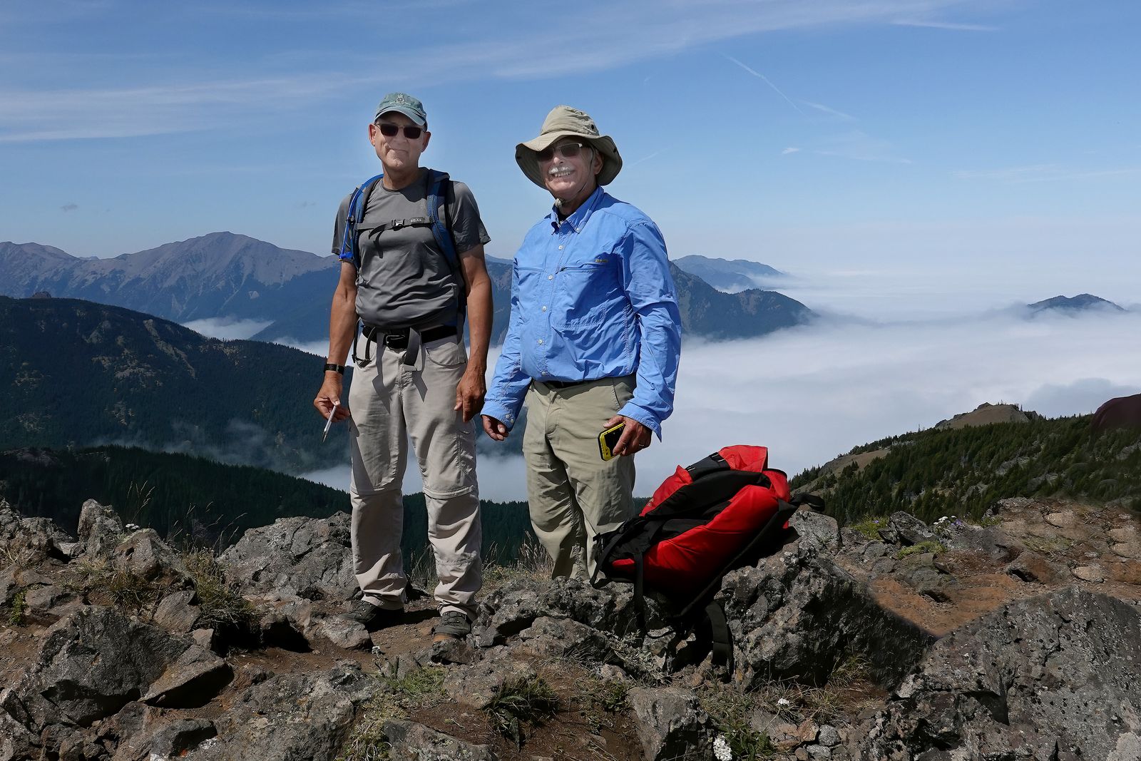 John and David at the top of Mount Townsend