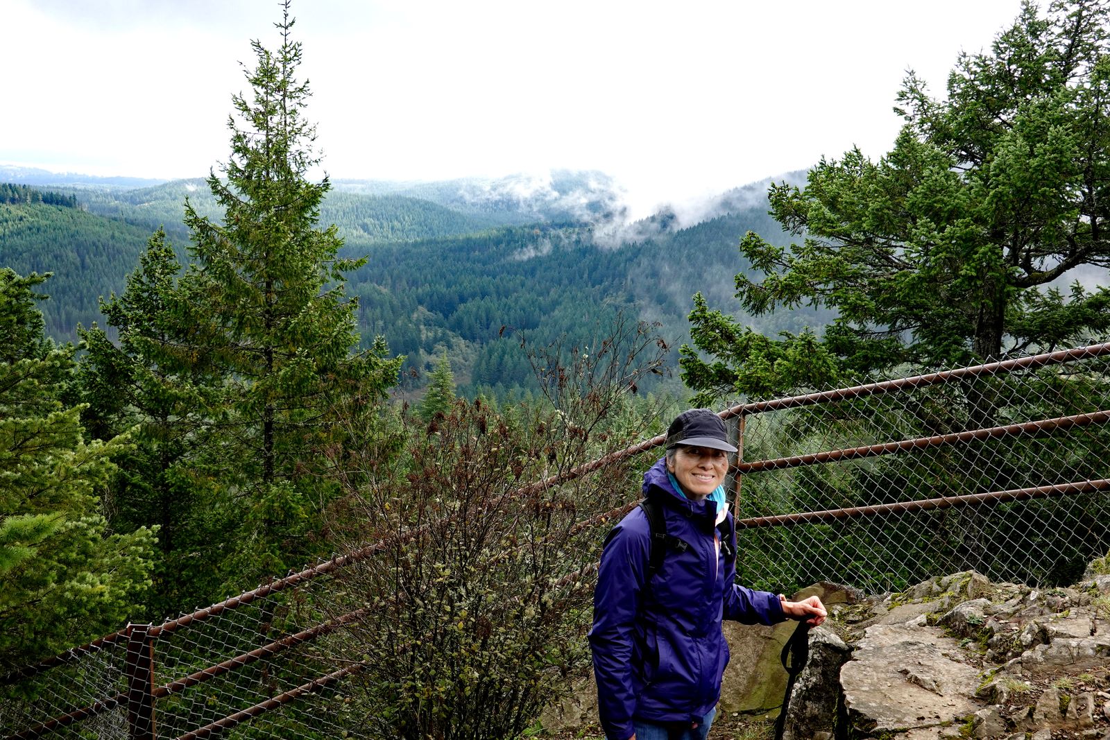 Sharlene at the top of the mountain