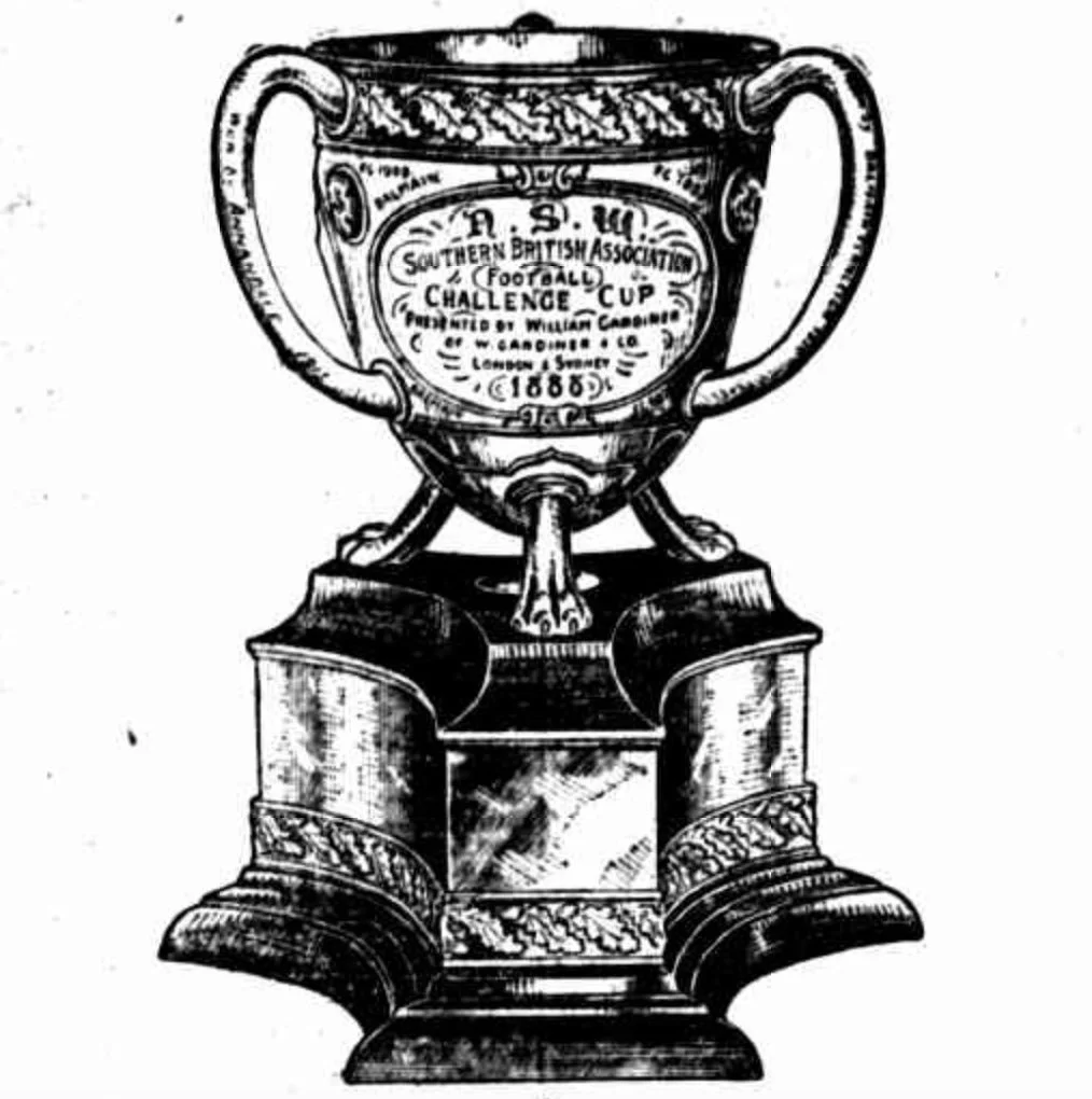 Illustration of the Gardiner Challenge Cup: Newcastle Sun, October 3, 1925