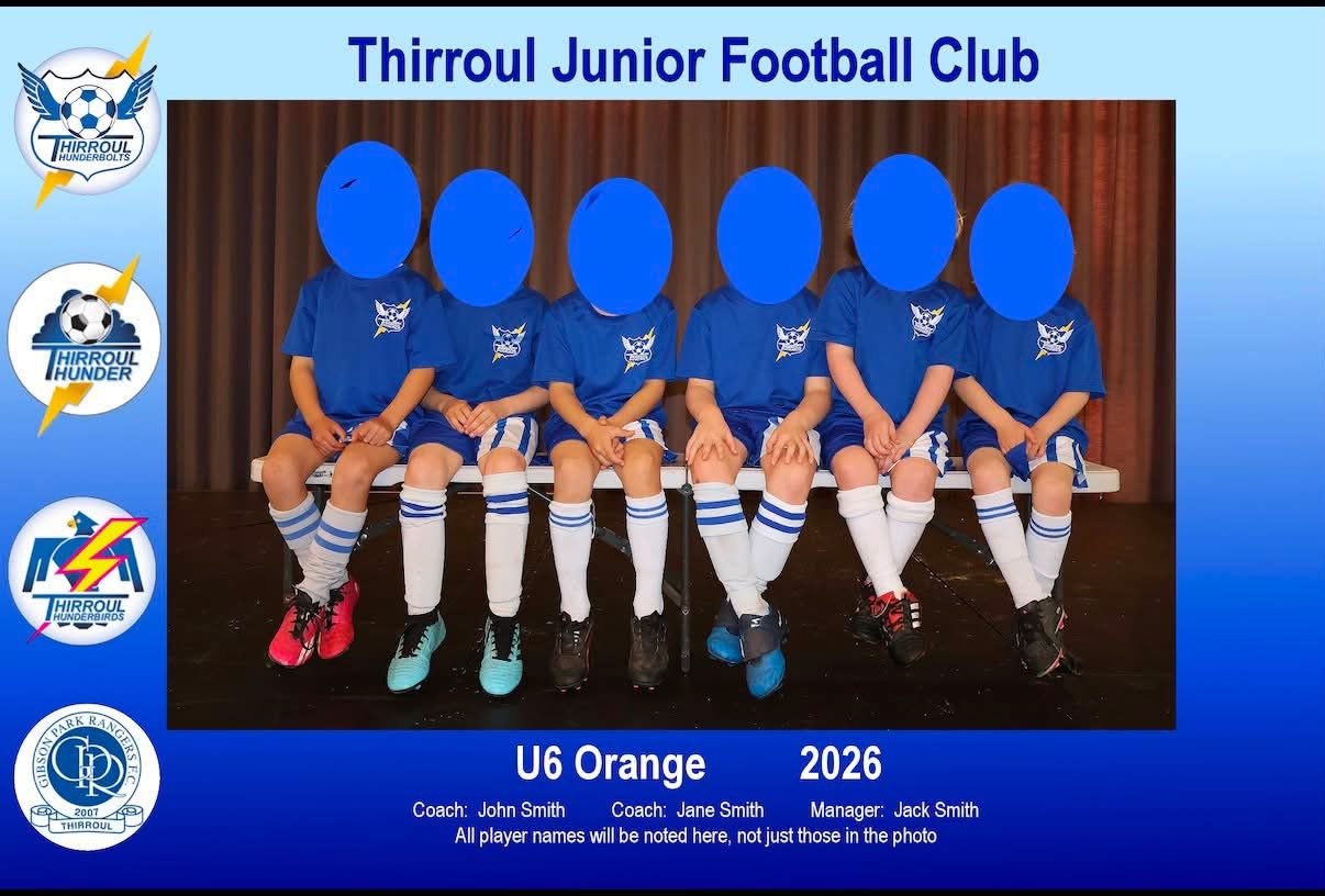 TEAM PHOTOS - 2026 (U6 TO U18's)