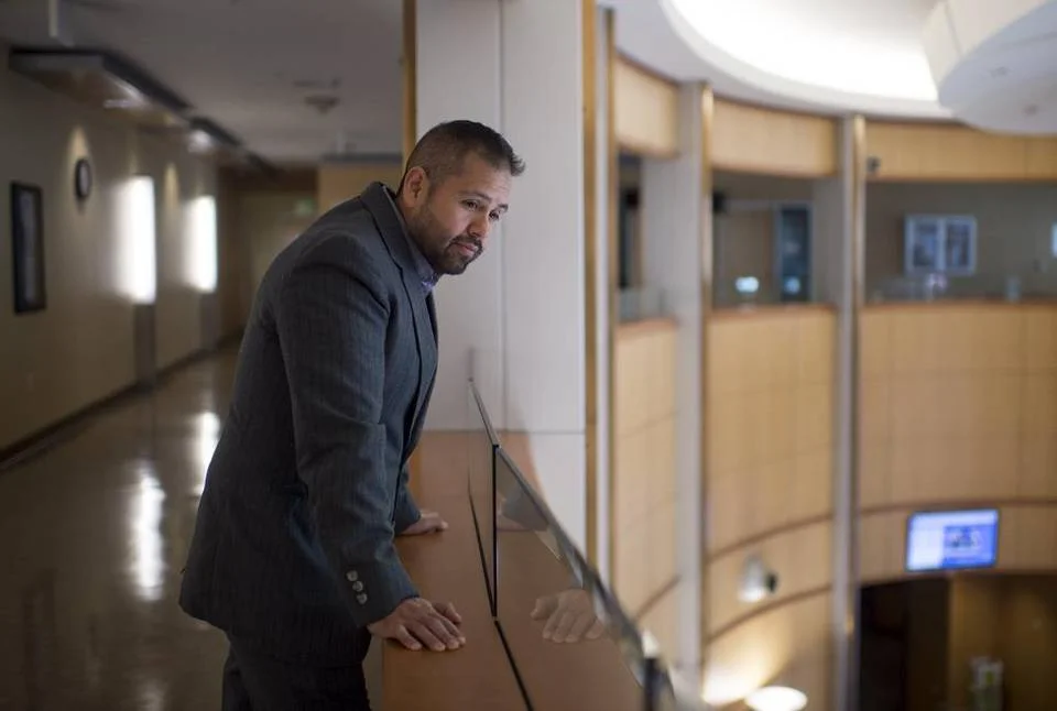 Arturo Sanchez, who recently moved to Sacramento from Long Beach, works for the city out of the City Manager's Office focusing on transparency in police and fire departments, pictured at City Hall on Friday, Jan. 13, 2017. A big interest for Sanchez is creating 'pathways for communities to express themselves,' in disenfranchised communities. Andrew Seng aseng@sacbee.com