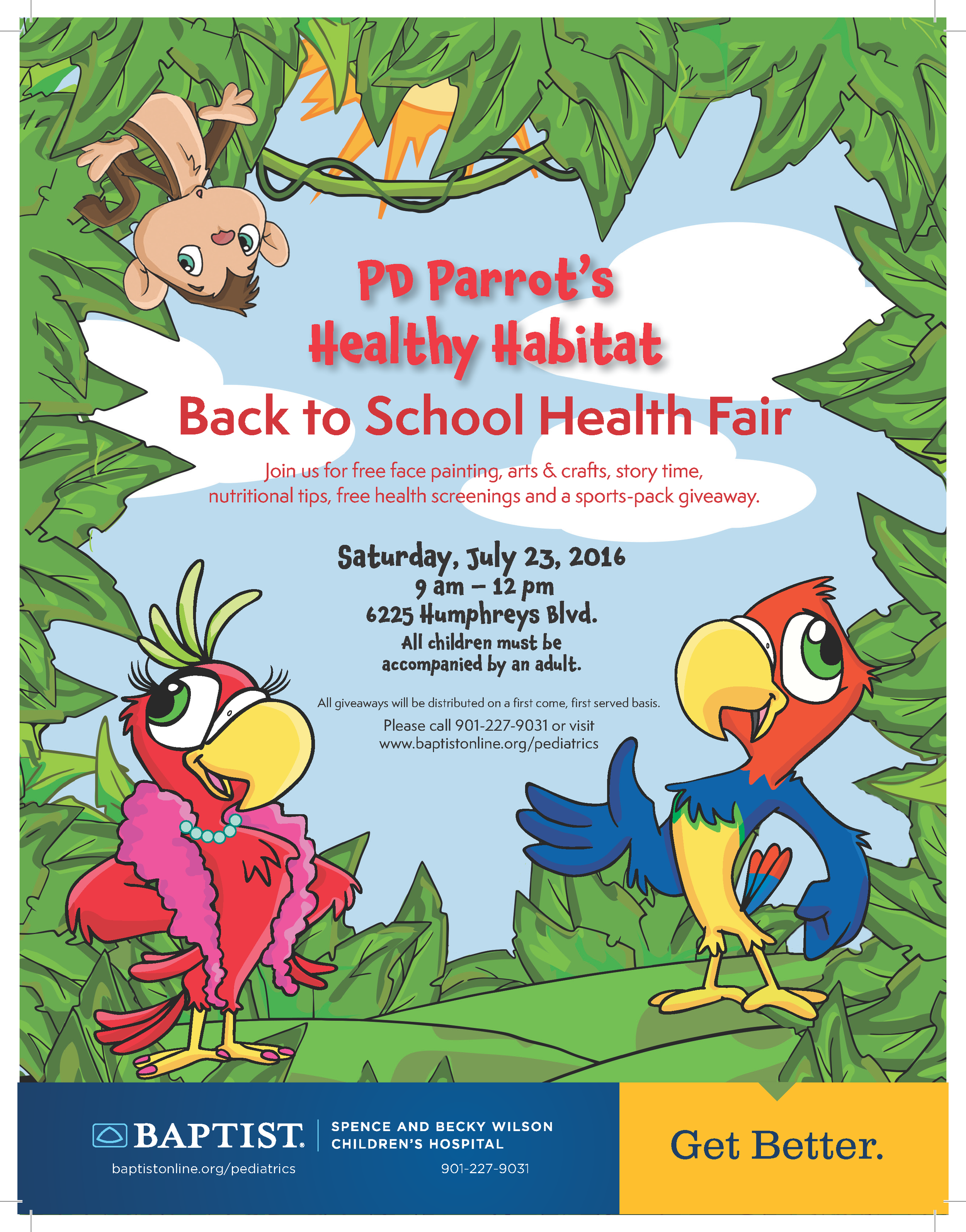Back to School Health Fair at Baptist: July 23, 2016