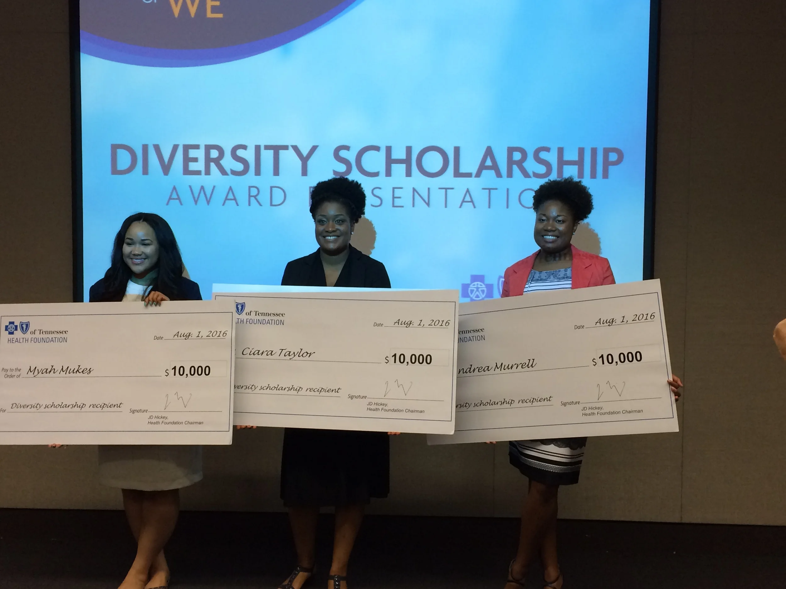 BCBST Diversity Scholarship Awards Presentation: 8/1/2016