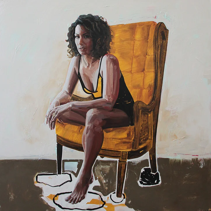 "LadyRage" 48” x 48” Acrylic and oil on panel Contact Christine Klassen Gallery for pricing