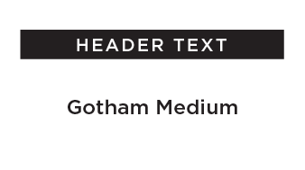 Header typography example
