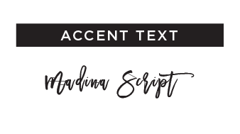 Accent typography example