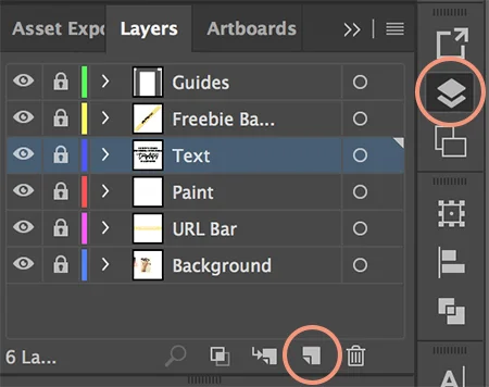Adding a new layer in Illustrator to create social media templates