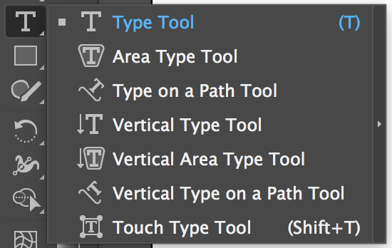 Type Tool panels