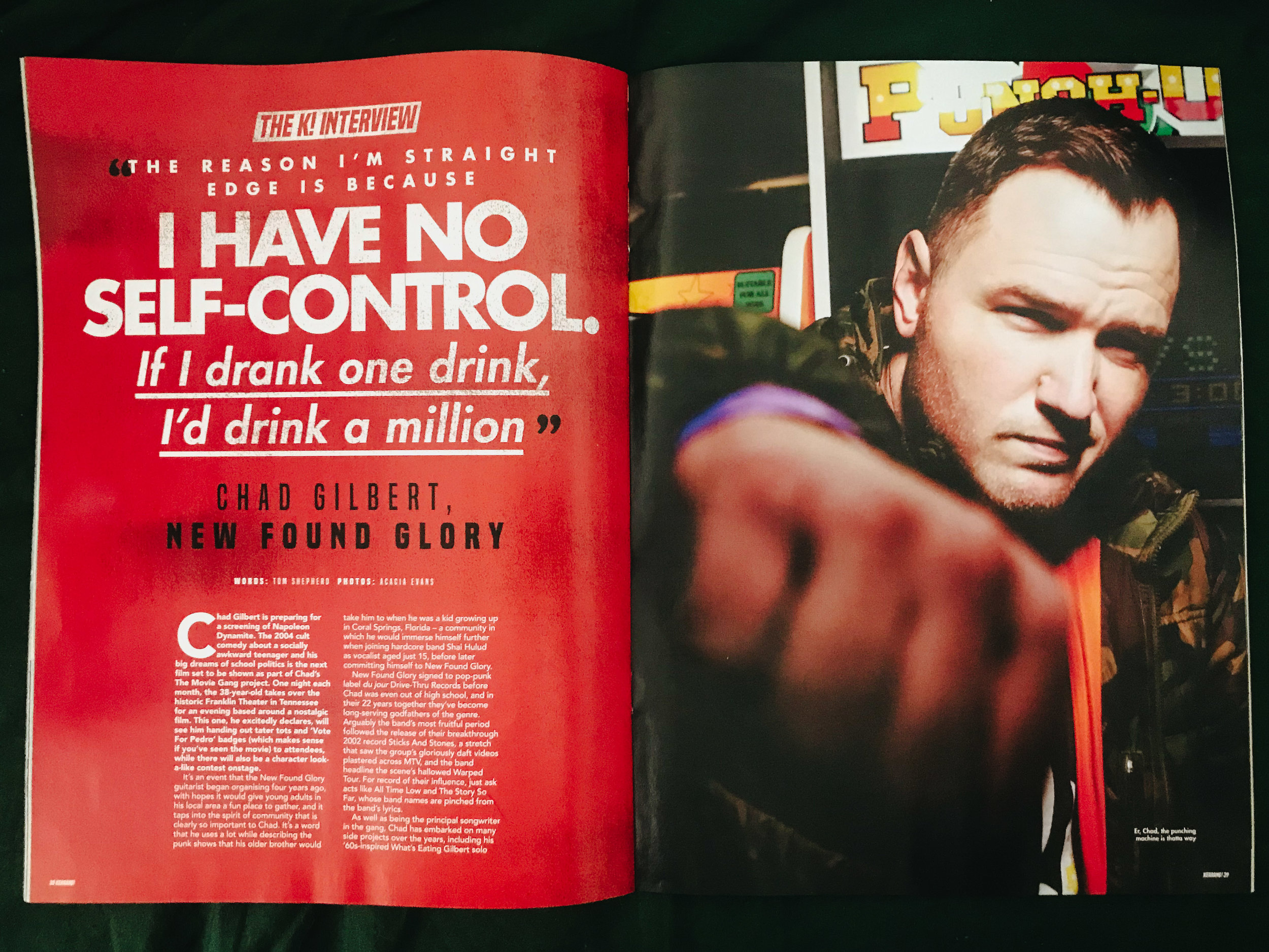 Chad Gilbert for Kerrang Magazine