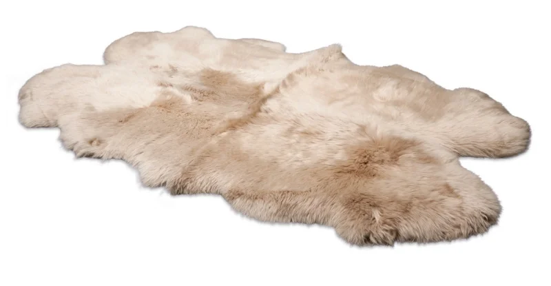 Sheepskin Rug to cover wood floors and summer rugs