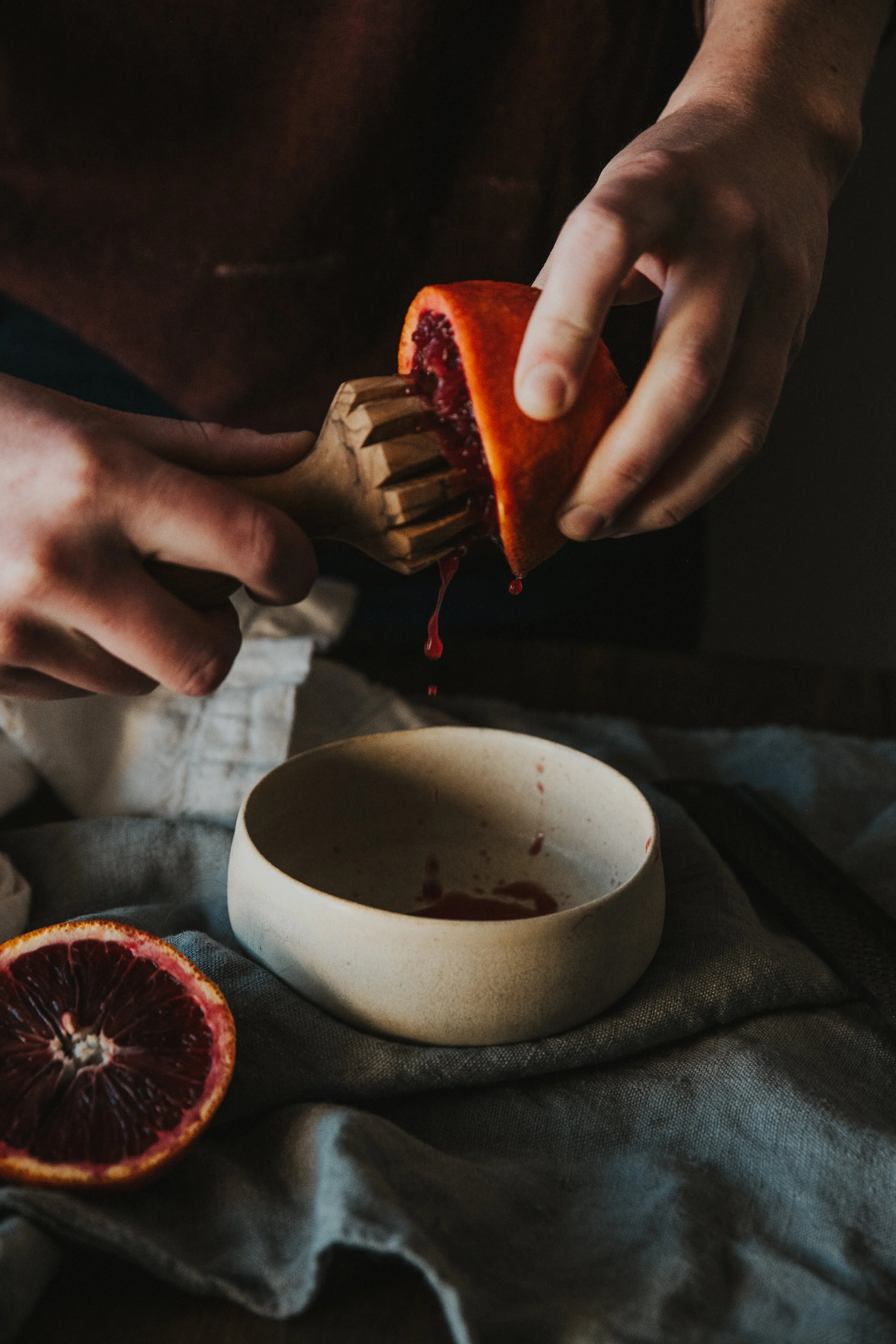 Coffee Panna Cotta With Blood Orange Caramel And Honey Tuile