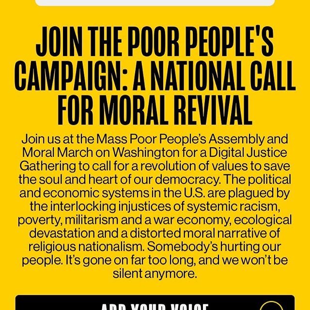 I know it&rsquo;s Saturday &amp; beautiful out. But please consider tuning in from where you are if you haven&rsquo;t already. Got to @revdrbarber s IG page &amp; check out the live feed. THIS IS POWER. We must come together. Here is the light in the