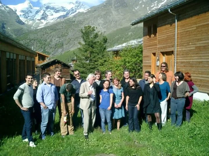 Saas-Fee, Switzerland with Prof. Wolfgang Schirmacher, founder of the European Graduate School (Paris is on the far left)