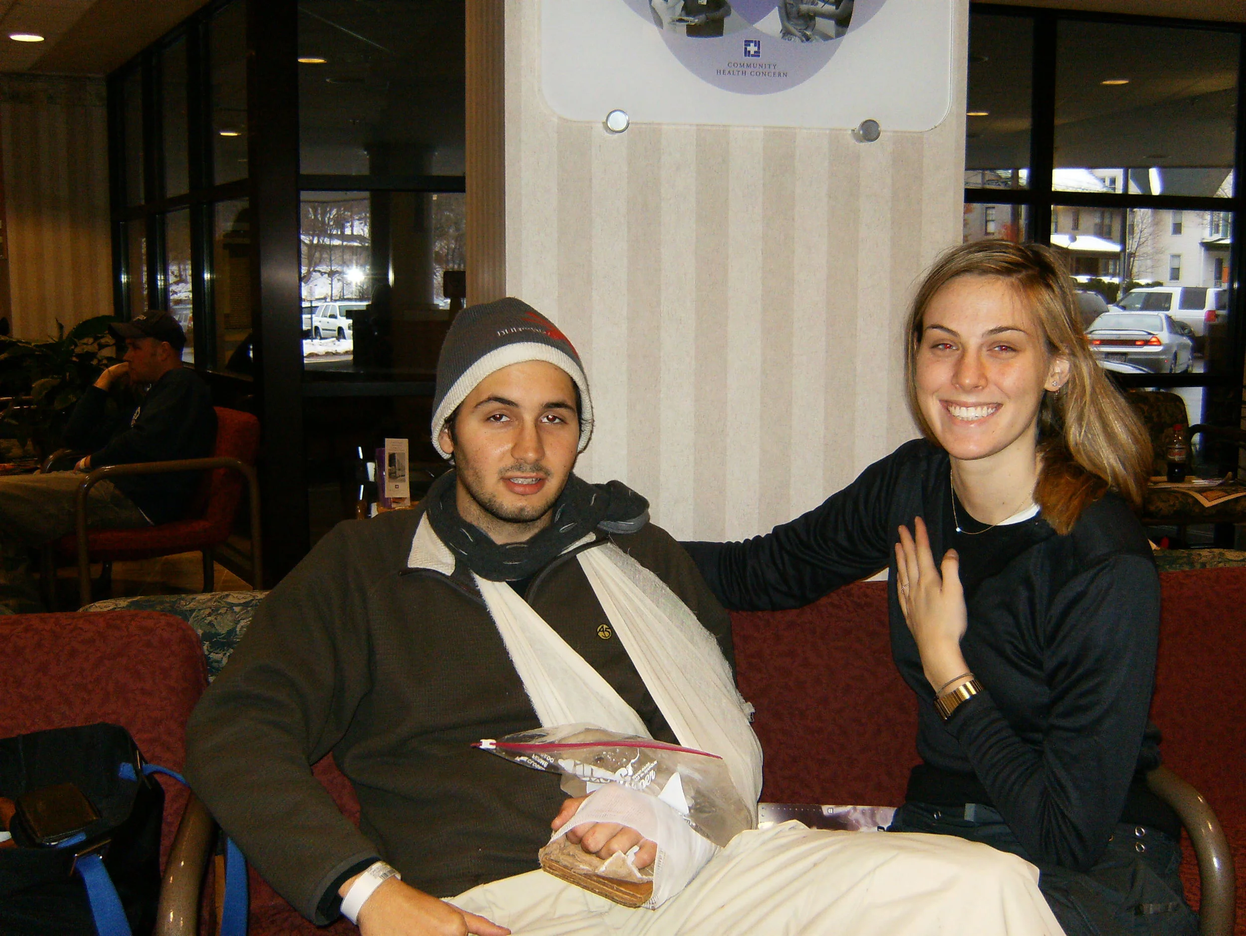 Christmas 2007 with Selby and a broken wrist